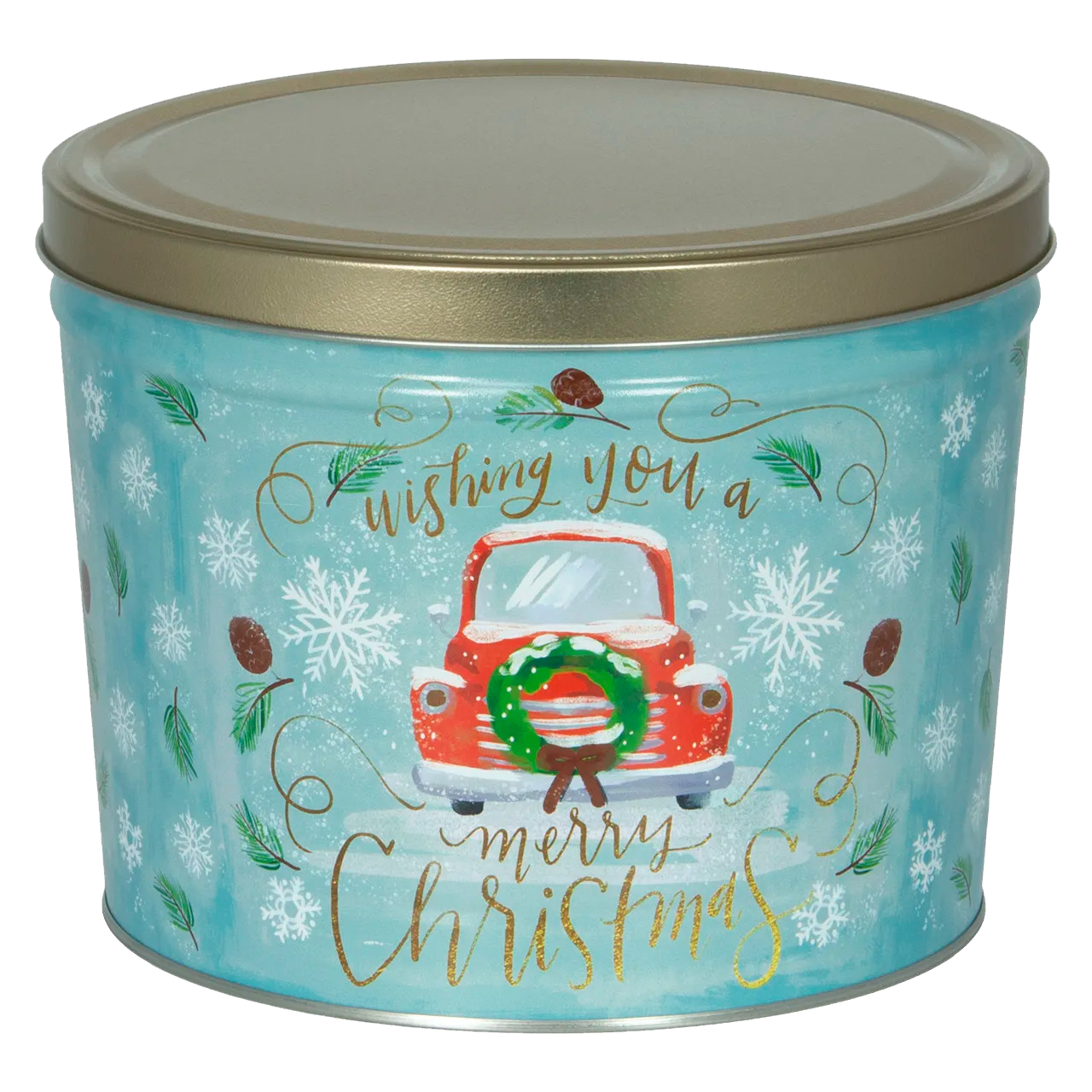 2 Gallon Tin - Vintage Christmas