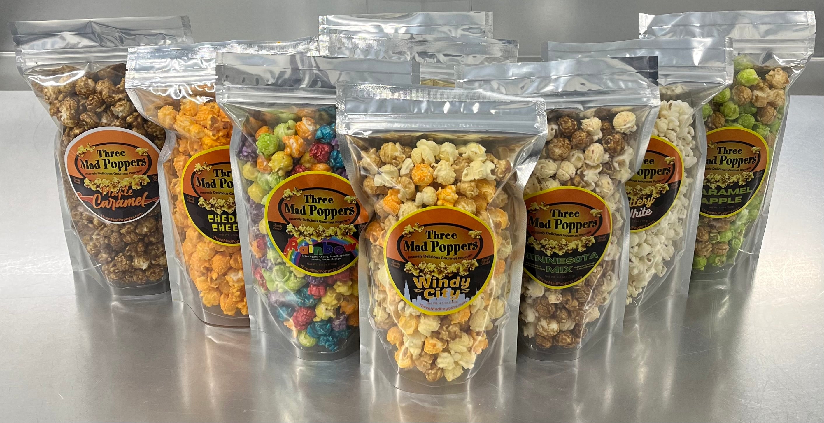 Three Mad Poppers Gourmet Popcorn